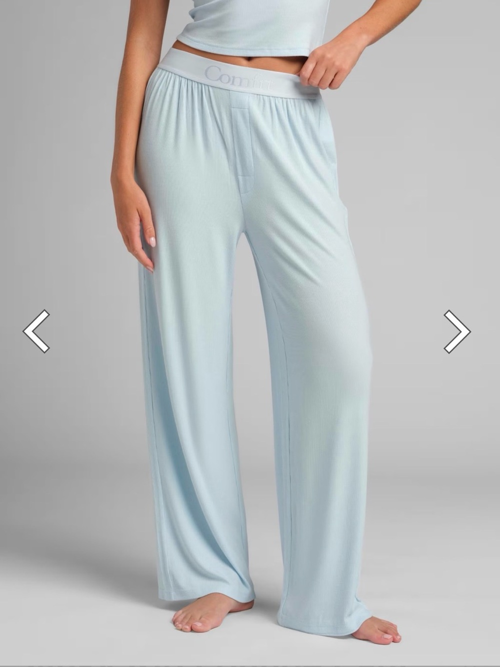 Slinky Rib Lounge Pant in Powder Blue *SOLD OUT ONLINE*
